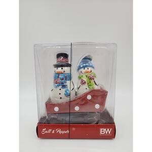 Snowman Ceramic Salt and Pepper Shakers
